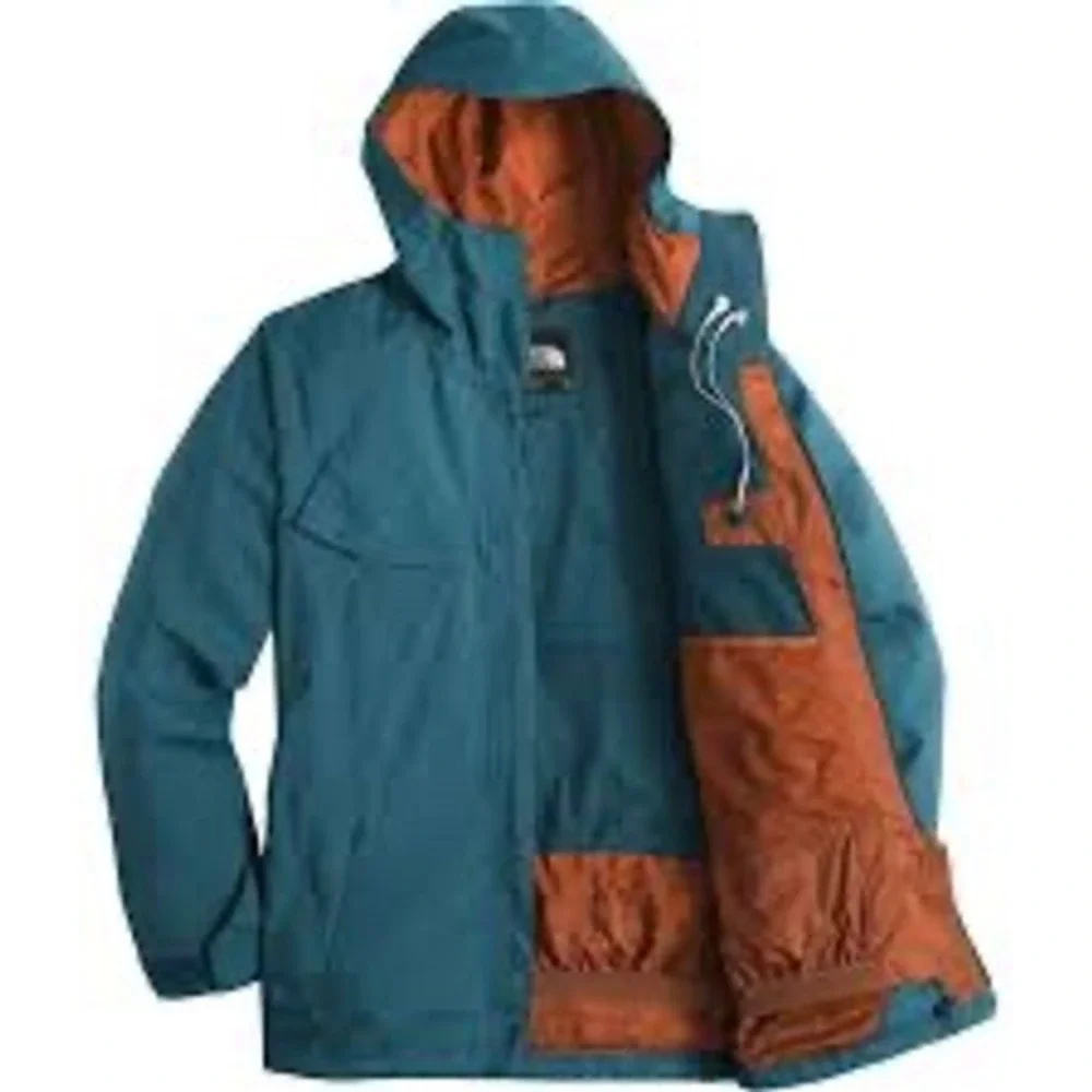 The‎ North Face Mens XXL Blue Ski Snowboard Jacket Hooded Powder Skirt NF0A2TJX